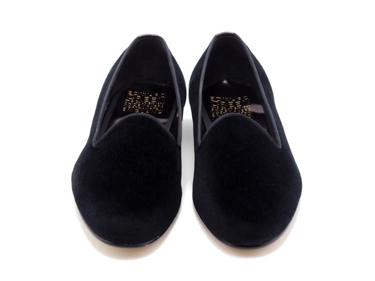Slippers<Edward Green Albert Black Velvet