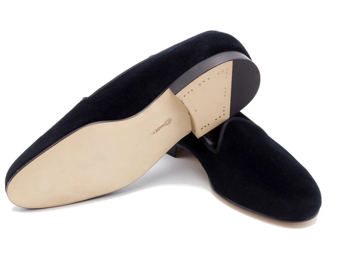Slippers<Edward Green Albert Black Velvet