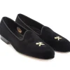 Slippers<Edward Green Albert Double Monk Black Velvet