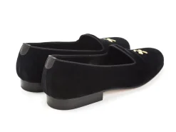 Slippers<Edward Green Albert Double Monk Black Velvet