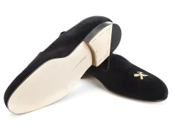 Slippers<Edward Green Albert Double Monk Black Velvet