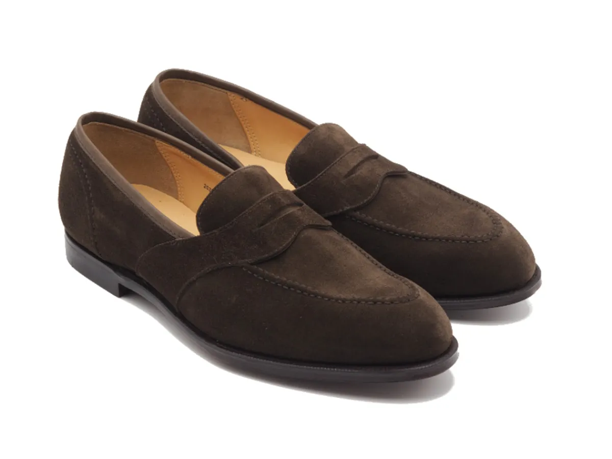 Summer Shoes | Suede<Crockett & Jones Alcaston Dark Brown Calf Suede