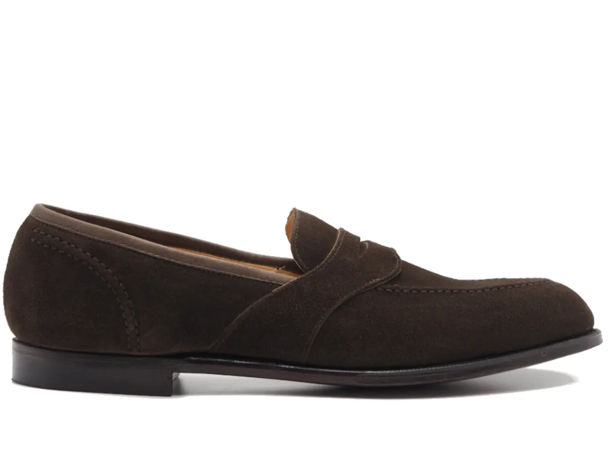 Summer Shoes | Suede<Crockett & Jones Alcaston Dark Brown Calf Suede