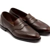 Summer Shoes | Penny Loafers<Crockett & Jones Alcaston Dark Brown Hatch Grain Cordovan