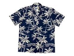 Aloha Shirts<Paradise Found Aloha Shirt Cotton Canoe Navy