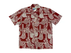 Aloha Shirts<Paradise Found Aloha Shirt Cotton Tapa Pineapple Red
