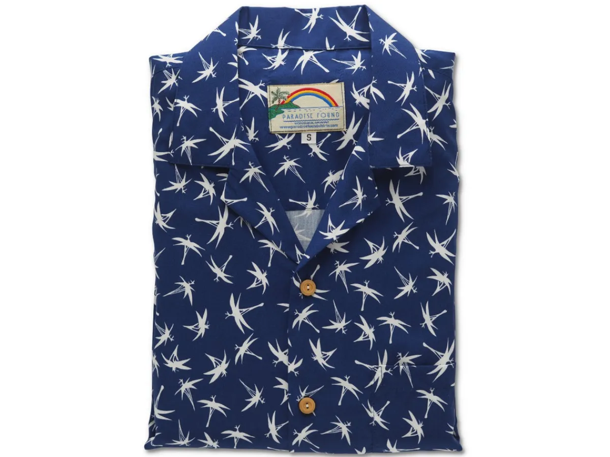 Aloha Shirts<Paradise Found Aloha Shirt Magnum Bamboo Navy