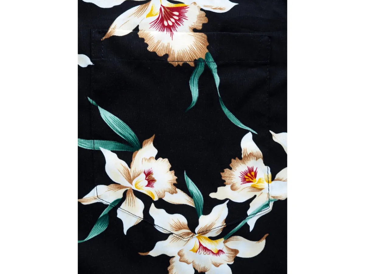 Aloha Shirts<Paradise Found Aloha Shirt Star Orchid Black