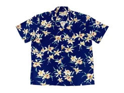 Aloha Shirts<Paradise Found Aloha Shirt Star Orchid Navy