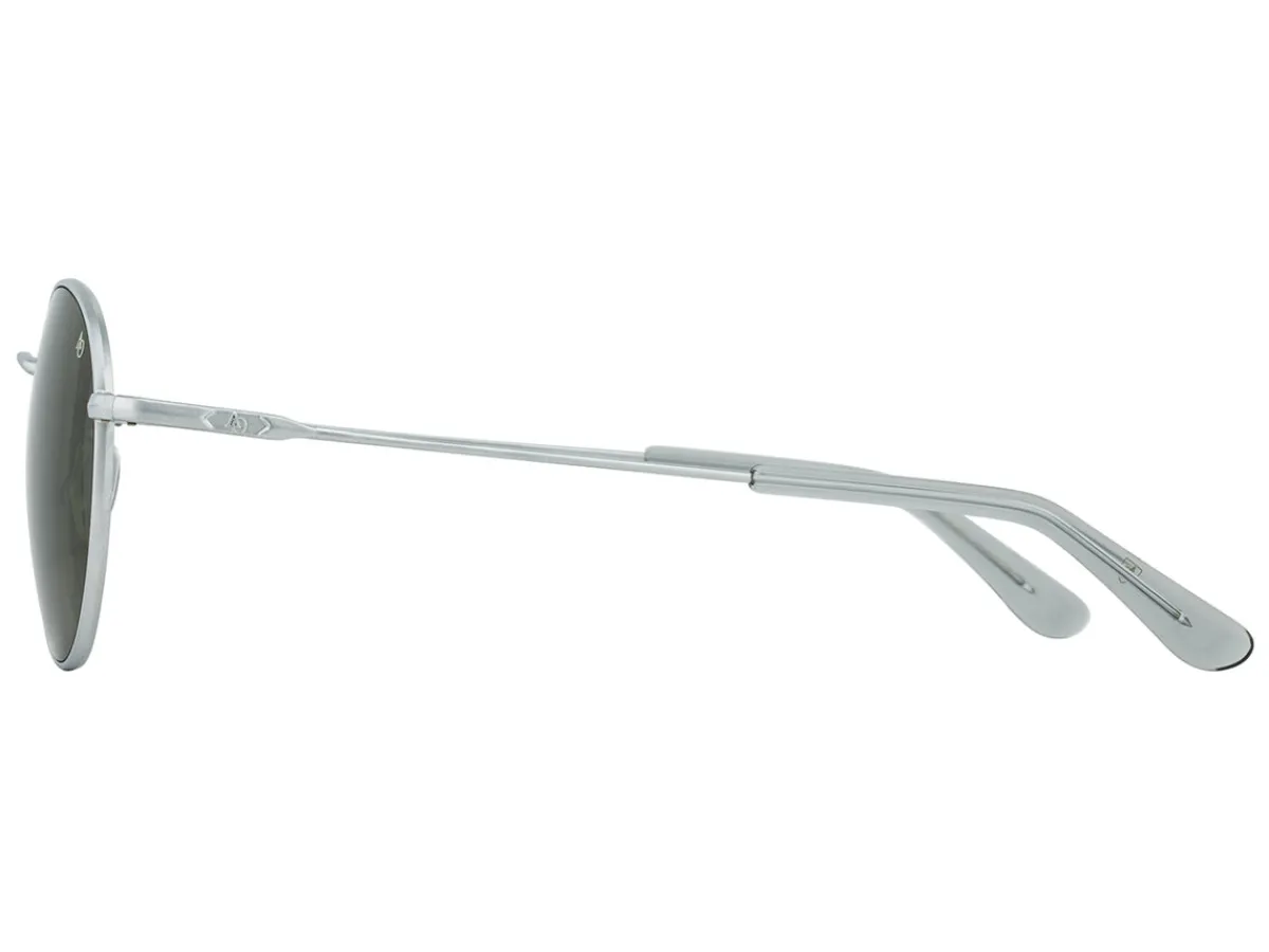 Sunglasses | Eyewear<American Optical AO-1002 Matte Silver Green Nylon Lens