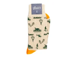 Socks<Corgi Army Logo Socks Brown