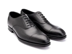 Straight Cap Oxfords | Oxfords<Crockett & Jones Audley Black Calf