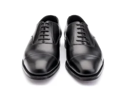 Straight Cap Oxfords | Oxfords<Crockett & Jones Audley Black Calf