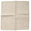 Pocket Squares<Simonnot Godard Beige Pocket Square with Hemstitch Edge