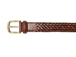 Belts<Crockett & Jones Belt Brown Woven Calf