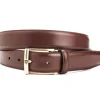 Belts<Crockett & Jones Belt Chestnut Calf Brass Buckle
