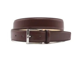 Belts<Crockett & Jones Belt Chestnut Calf Nickel Buckle