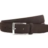 Belts<Crockett & Jones Belt Dark Brown Suede