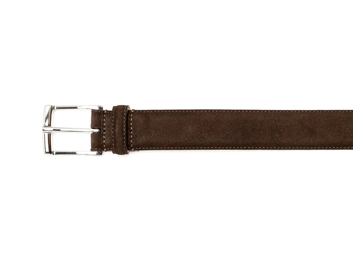 Belts<Crockett & Jones Belt Dark Brown Suede