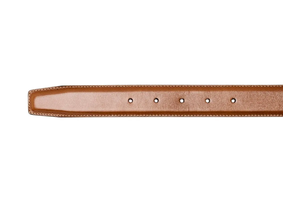 Belts<Crockett & Jones Belt Tan Calf Brass Buckle