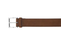 Belts<Crockett & Jones Belt Tobacco Suede Nickel Buckle