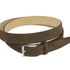 Belts<Simonnot Godard Belt with Nickel Buckle Brown Suede