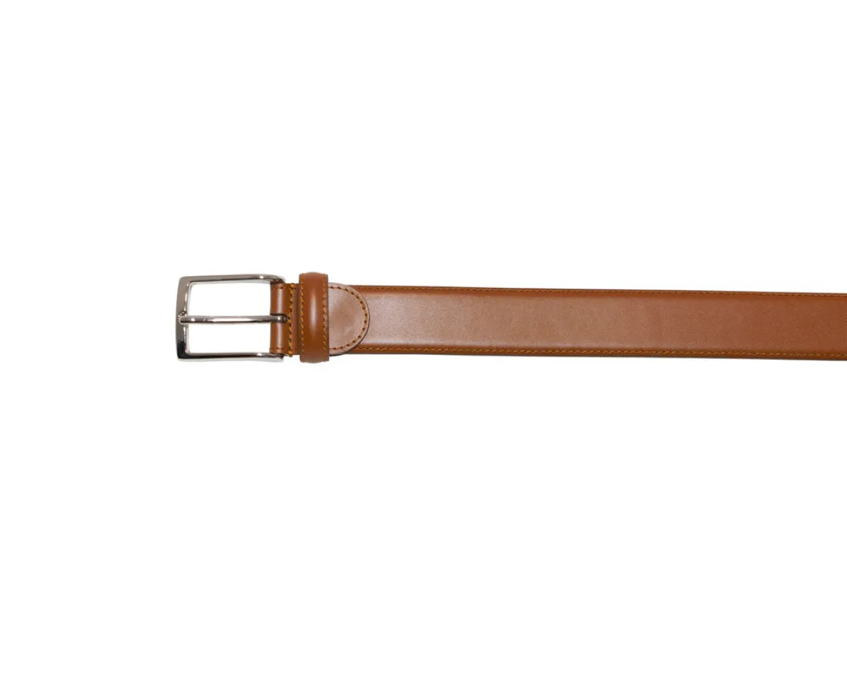 Belts<Simonnot Godard Belt with Nickel Buckle Cognac Shell Cordovan