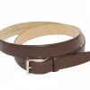 Belts<Simonnot Godard Belt with Nickel Buckle Mahogany Calf