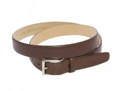 Belts<Simonnot Godard Belt with Nickel Buckle Mahogany Calf