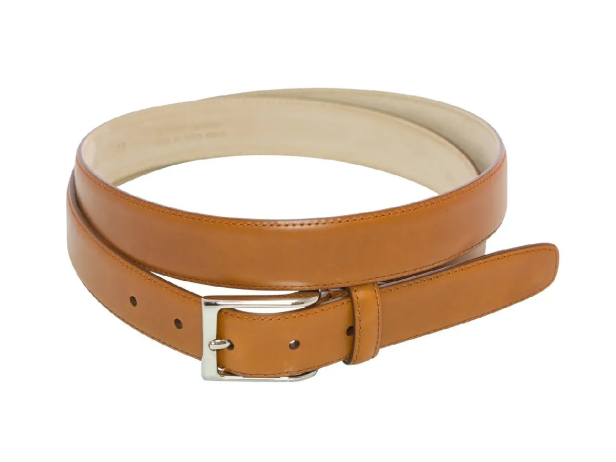 Belts<Simonnot Godard Belt with Nickel Buckle Whiskey Shell Cordovan