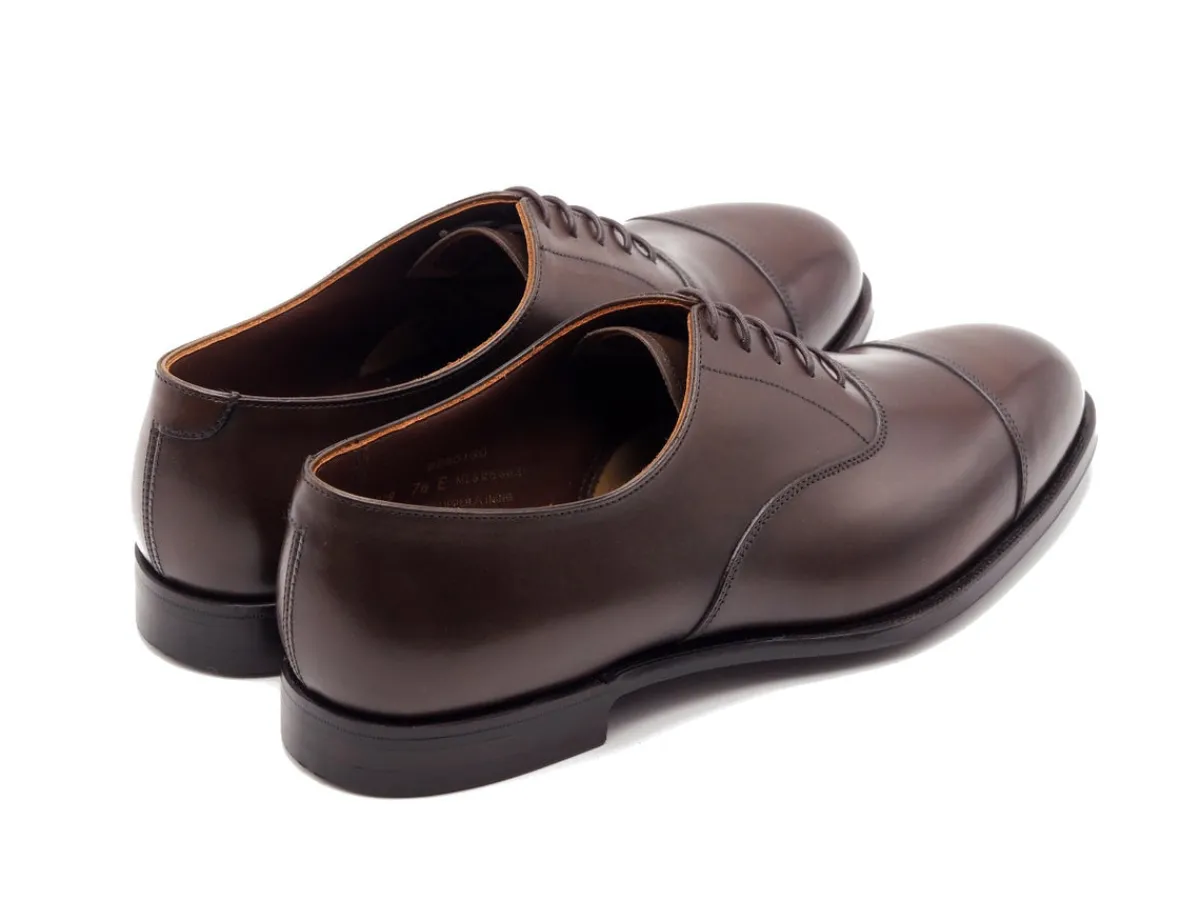Straight Cap Oxfords | Oxfords<Crockett & Jones Bendigo Dark Brown Antique Calf