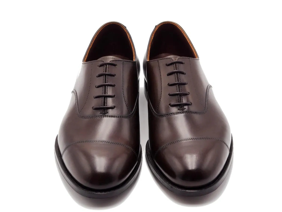 Straight Cap Oxfords | Oxfords<Crockett & Jones Bendigo Dark Brown Antique Calf