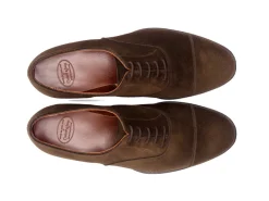 Straight Cap Oxfords | Suede<Crockett & Jones Bendigo Dark Brown Calf Suede