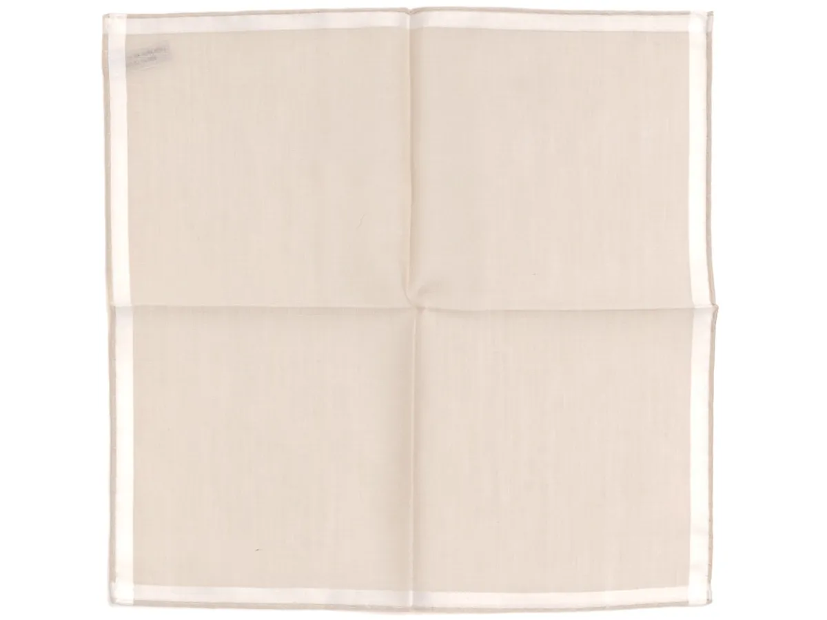 Pocket Squares<Simonnot Godard Bistre-White Amalfi Pocket Square
