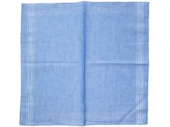 Pocket Squares<Carlo Riva Blue Linen-Cotton Pochette