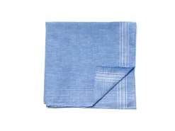Pocket Squares<Carlo Riva Blue Linen-Cotton Pochette