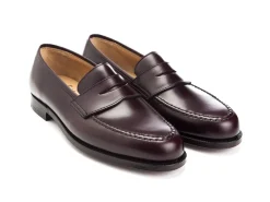 Summer Shoes | Penny Loafers<Crockett & Jones Boston Burgundy Cavalry Calf