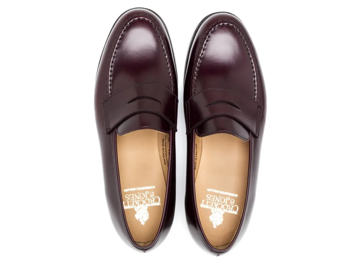 Summer Shoes | Penny Loafers<Crockett & Jones Boston Burgundy Cavalry Calf
