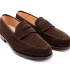 Summer Shoes | Penny Loafers<Crockett & Jones Boston Dark Brown Suede