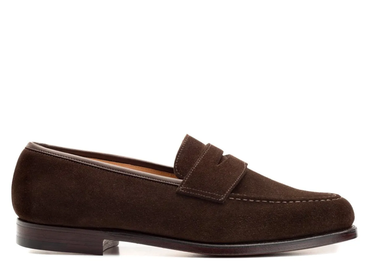Summer Shoes | Penny Loafers<Crockett & Jones Boston Dark Brown Suede