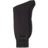 Socks<Bresciani Calf Length Cotton Socks 3-Ply Dark Brown