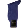 Socks<Bresciani Calf Length Cotton Socks Indigo