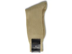 Socks<Bresciani Calf Length Cotton Socks 3-Ply Cream