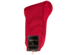 Socks<Bresciani Calf Length Cotton Socks Red