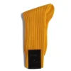 Socks<Bresciani Calf Length Cotton Socks 3-Ply Gold