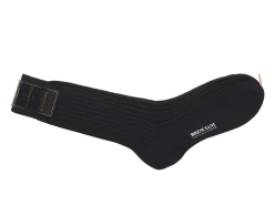Socks<Bresciani Calf Length Cotton Socks 3-Ply Black