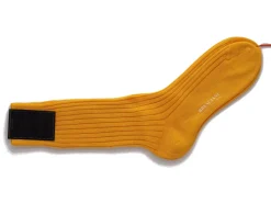 Socks<Bresciani Calf Length Cotton Socks 3-Ply Gold