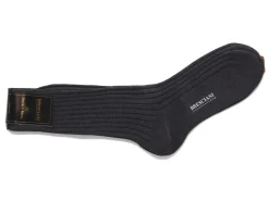 Socks<Bresciani Calf Length Cotton Socks 3-Ply Grey