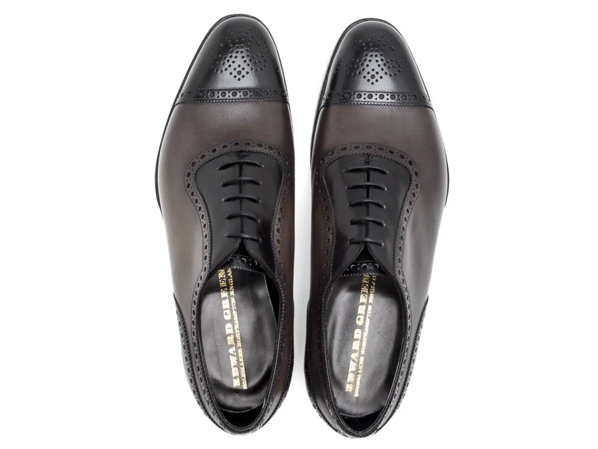 Two-tone | Oxfords<Edward Green Canterbury Black & Cloud Antique Calf