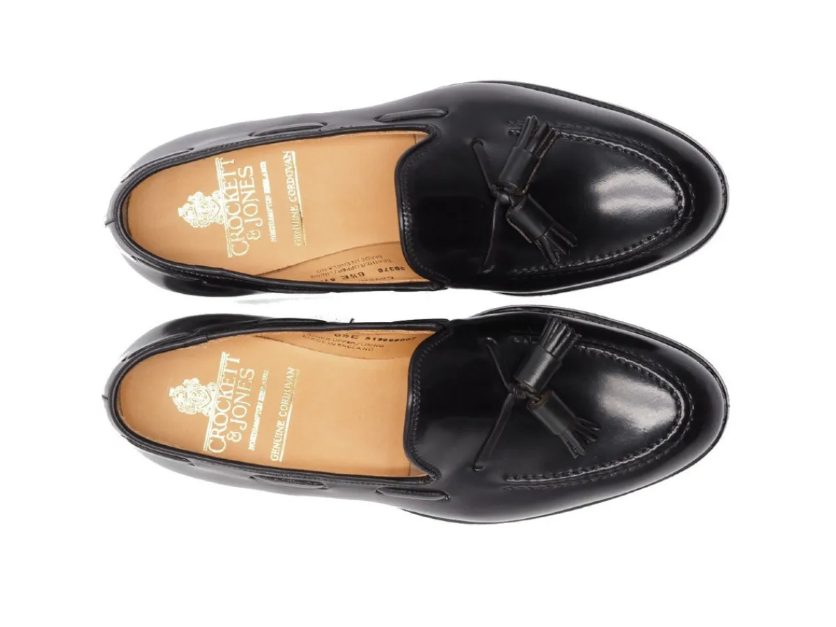 Tassel Loafers | Summer Shoes<Crockett & Jones Cavendish Black Shell Cordovan